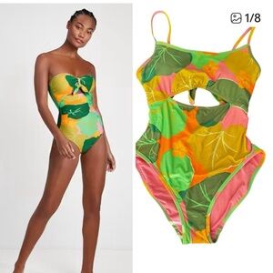 Kate Spade ♠️ NWT Cucumber Floral Multi Swimsuit